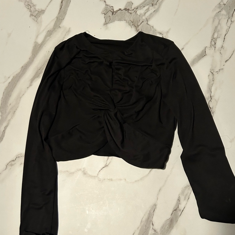 black tied crop top